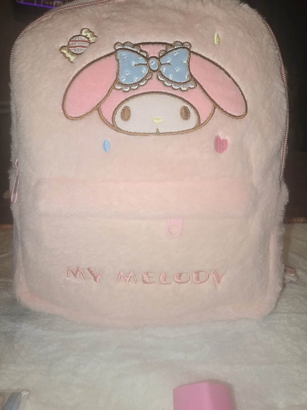 Sanrio My Melody Pink Plush Mini Backpack & Accessory Bundle 7pc Gift Set NEW